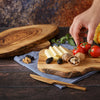 Handmade Olive Wood Cutting Board & Knife for Kitchen - CRYSTALIA GLASS